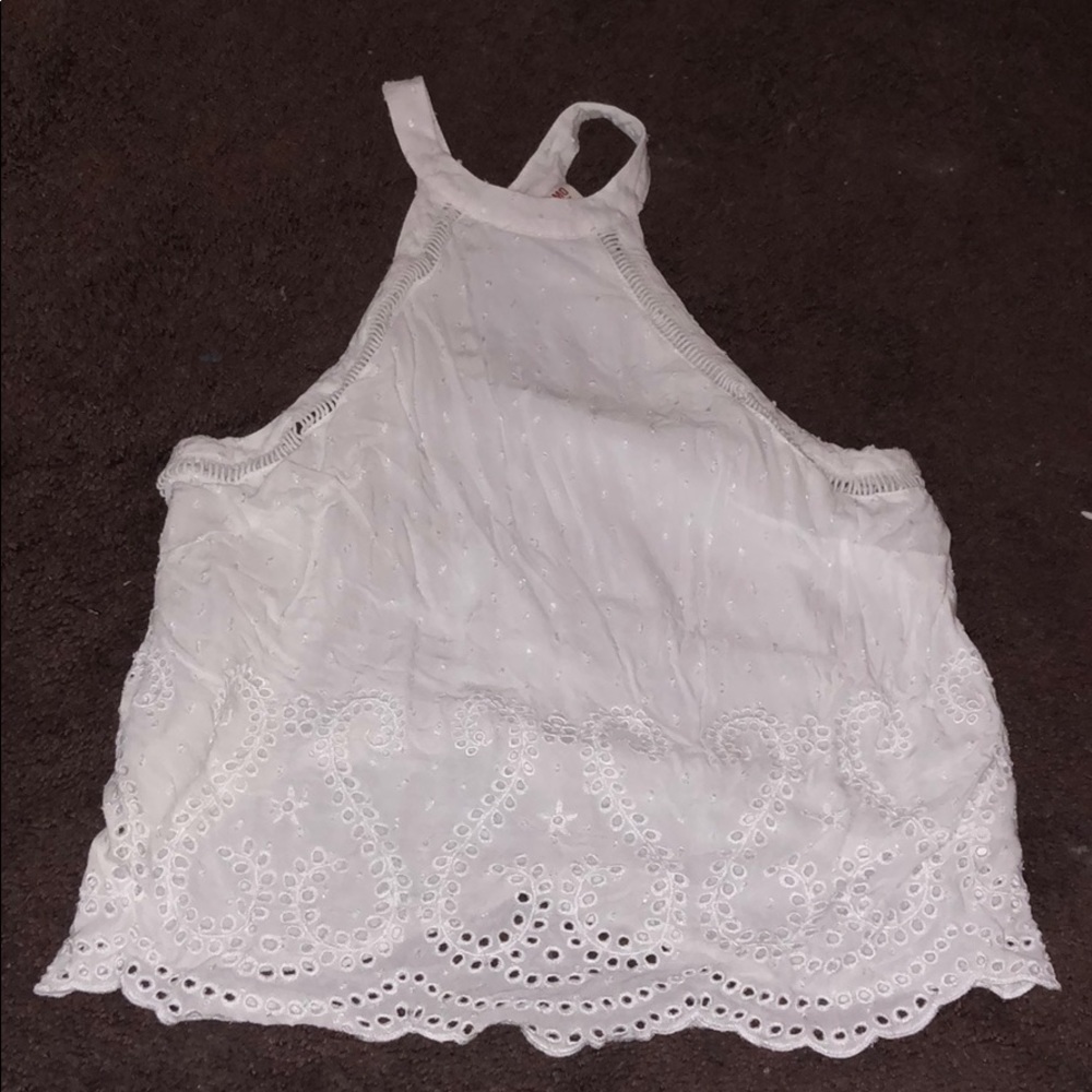White cropped tank top